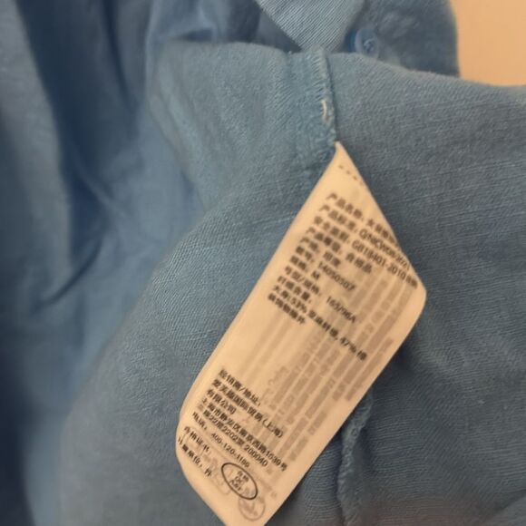 Abercrombie & Fitch Light Blue Oversized Shirt Size Medium - Picture 7 of 9